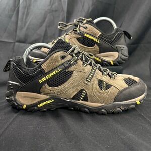 Merrell Mens 9 Boulder Empire Yellow Hiking Performance Trail Sneakers J098330